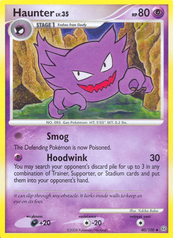 Haunter (40/100) - Stormfront Pokémon Card