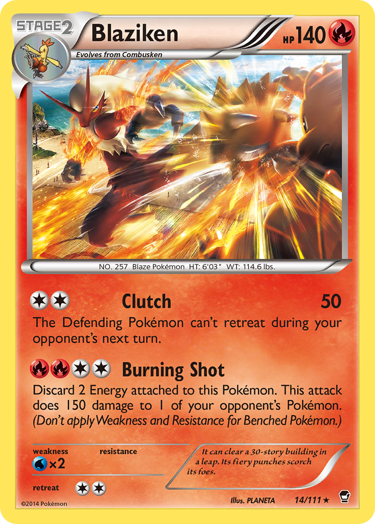 Blaziken (14/111) - Furious Fists Pokémon Card