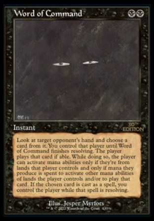 Word of Command (Magic 30th Anniversary Edition - Old Frame) Trading Card