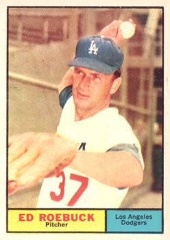 Ed Roebuck 1961 Topps #6 Sports Card