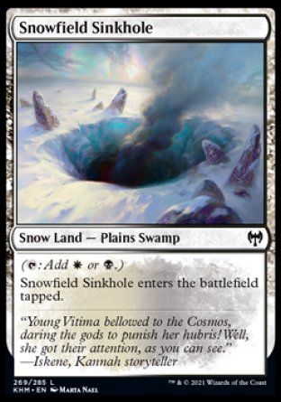 Snowfield Sinkhole (Kaldheim) Trading Card