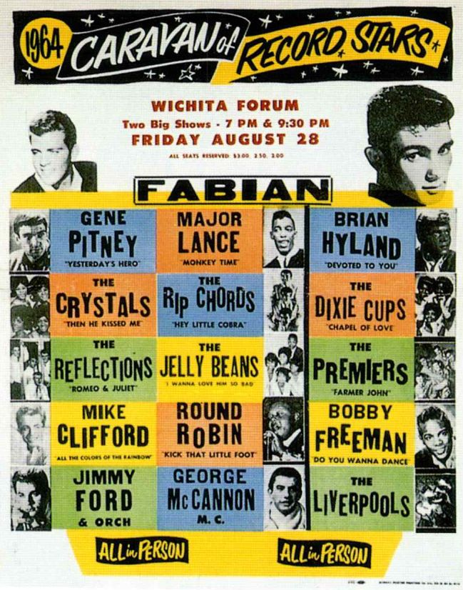 AOR-1.26 Caravan of Record Stars 1964 Concert Poster