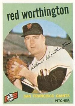 Red Worthington 1959 Topps #28 Sports Card