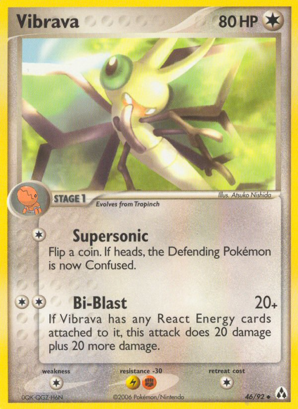 Vibrava (46/92) - Legend Maker Pokémon Card