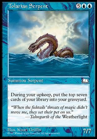 Tolarian Serpent (Weatherlight) Trading Card