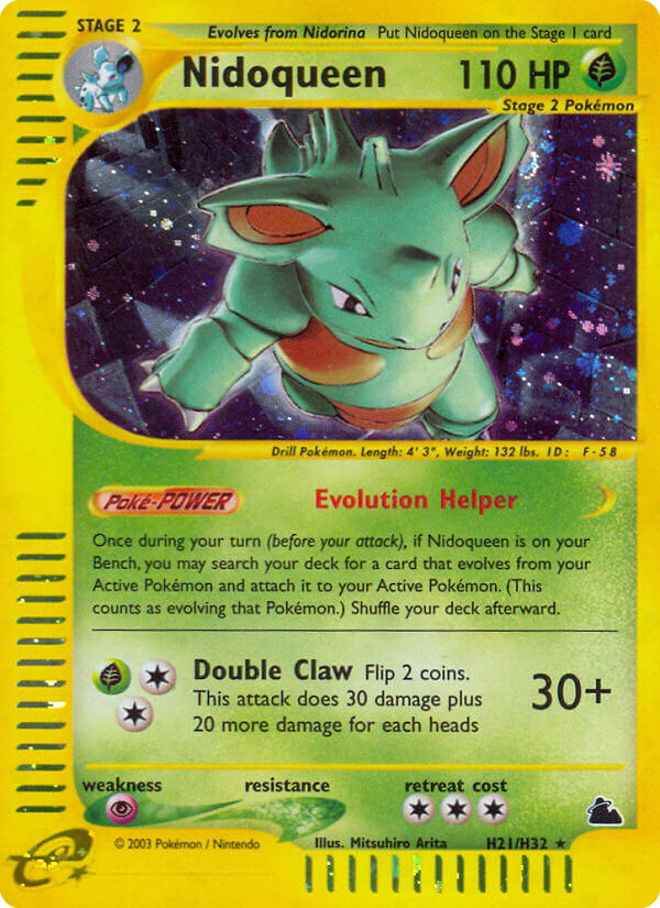 Nidoqueen (H21) - Skyridge Pokémon Card