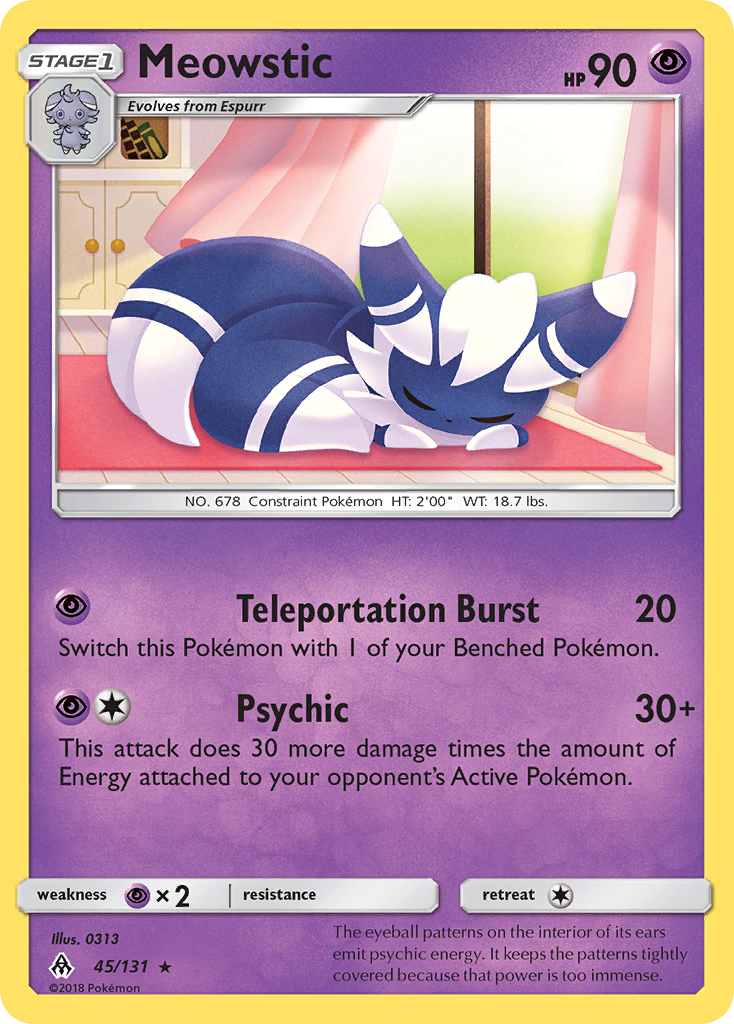 Meowstic (45/131) - Forbidden Light Pokémon Card