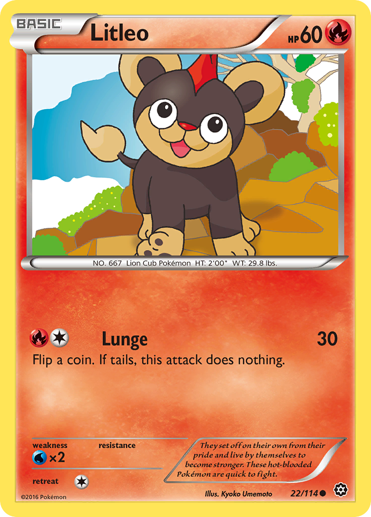 Litleo (22/114) - Steam Siege Pokémon Card