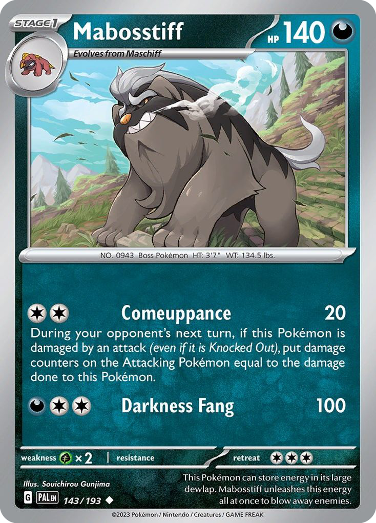 Mabosstiff (143/193) - Paldea Evolved Pokémon Card