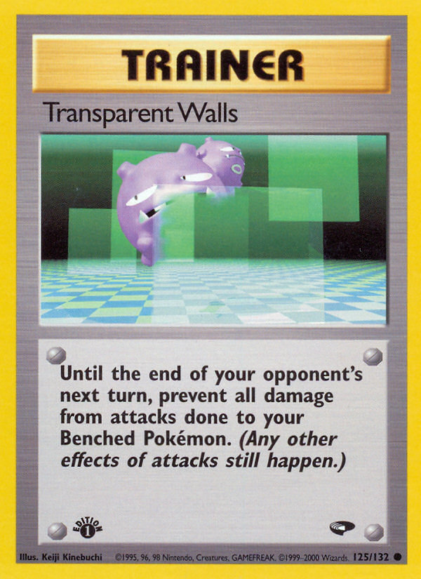 Transparent Walls (125/132) - Gym Challenge (1st Edition) Pokémon Card