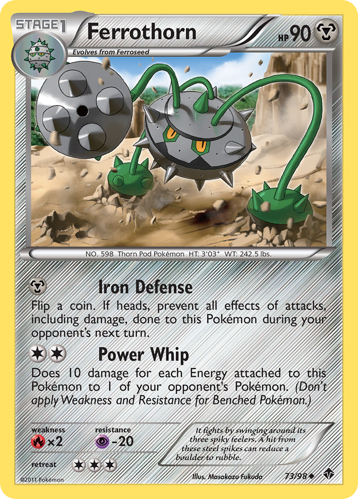 Ferrothorn (73/98) - Emerging Powers Pokémon Card