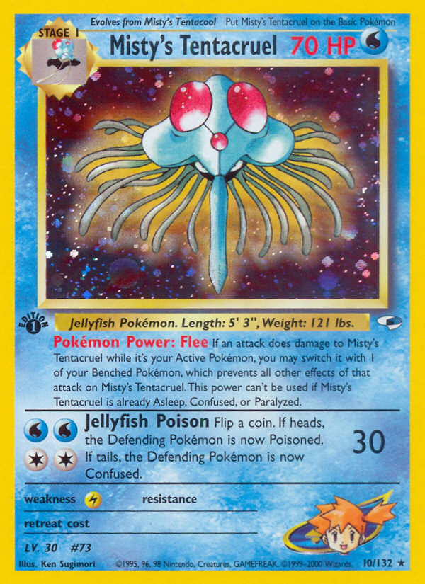 Misty's Tentacruel (10/132) - Gym Heroes (1st Edition) Pokémon Card