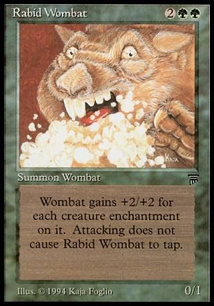 Rabid Wombat (Legends) Trading Card