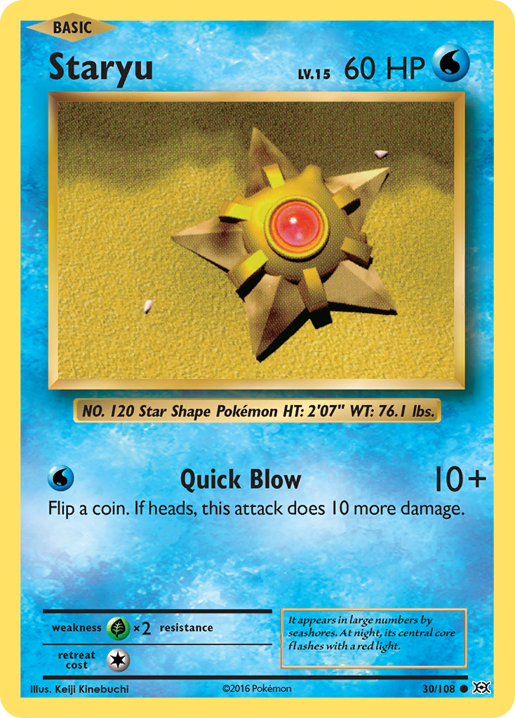 Staryu (30/108) - Evolutions Pokémon Card