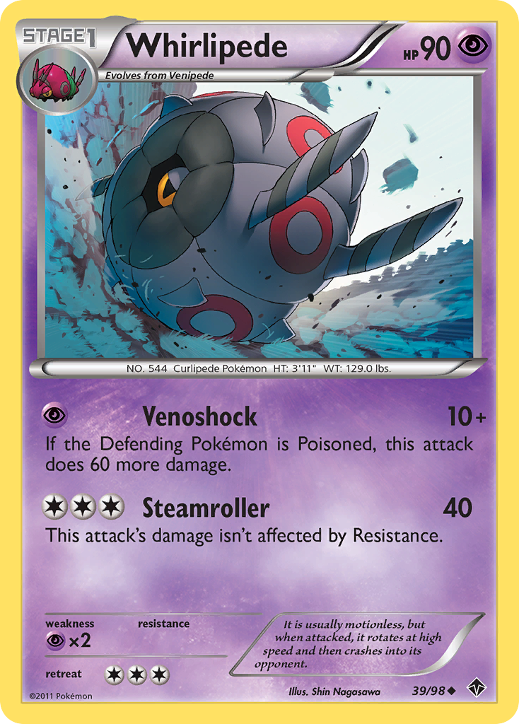 Whirlipede (39/98) - Emerging Powers Pokémon Card