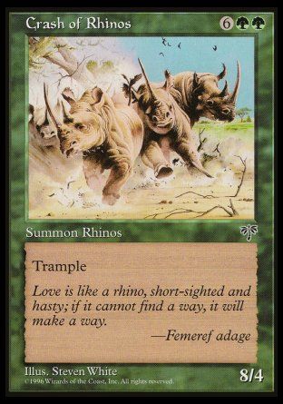 Crash of Rhinos (Mirage) Trading Card