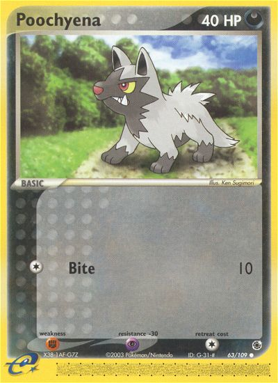 Poochyena (63/109) - Ruby & Sapphire Pokémon Card