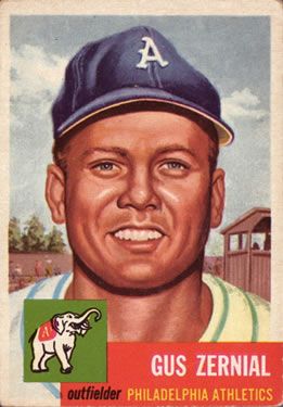 Gus Zernial 1953 Topps #42 Sports Card