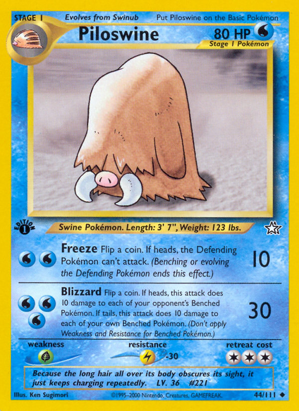 Piloswine (44/111) - Neo Genesis Pokémon Card