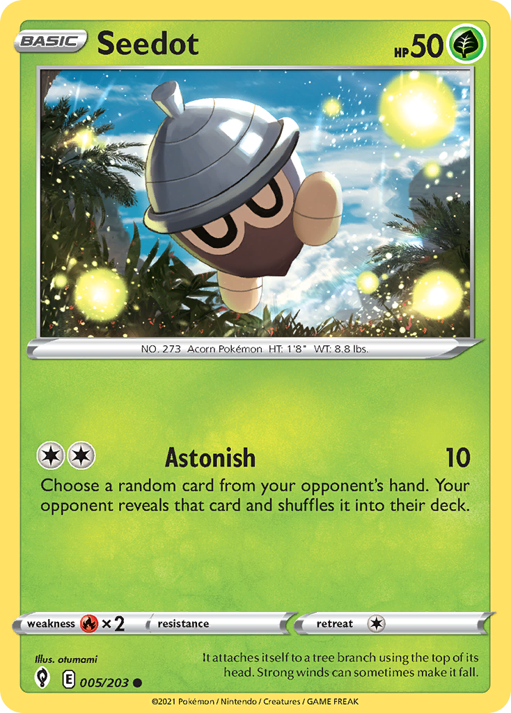 Seedot (5/203) - Evolving Skies Pokémon Card