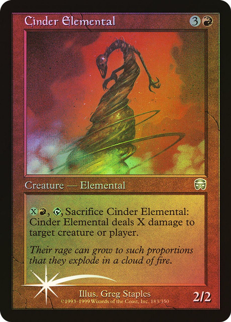 Cinder Elemental (Mercadian Masques - Foil) Trading Card