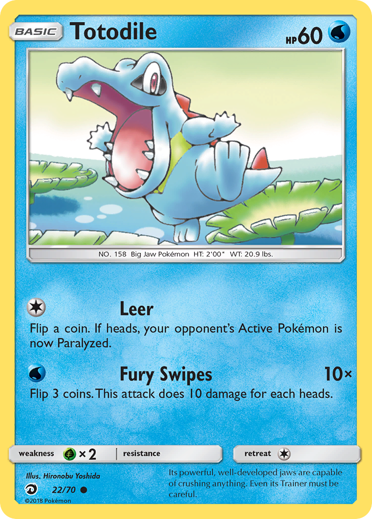 Totodile (22/70) - Dragon Majesty Pokémon Card