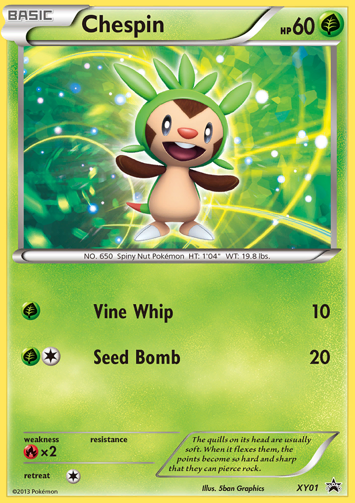 Chespin (XY01) - XY Black Star Promos Pokémon Card