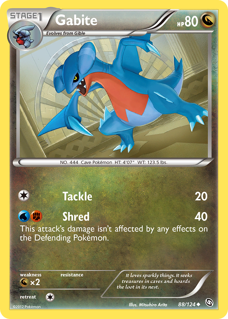 Gabite (88/124) - Dragons Exalted Pokémon Card