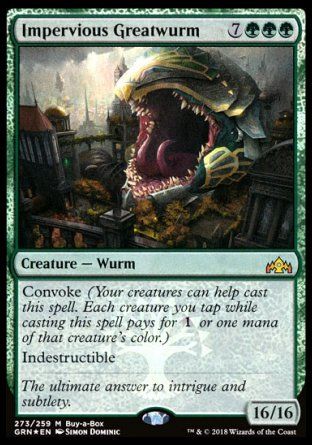 Impervious Greatwurm (Guilds of Ravnica) Trading Card