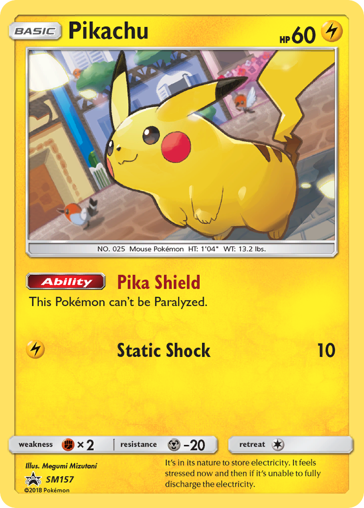 Pikachu (SM157) - SM Black Star Promos Pokémon Card