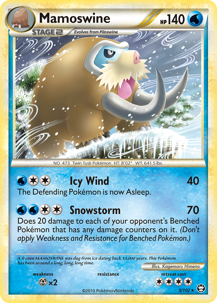 Mamoswine (5/102) - HS—Triumphant Pokémon Card