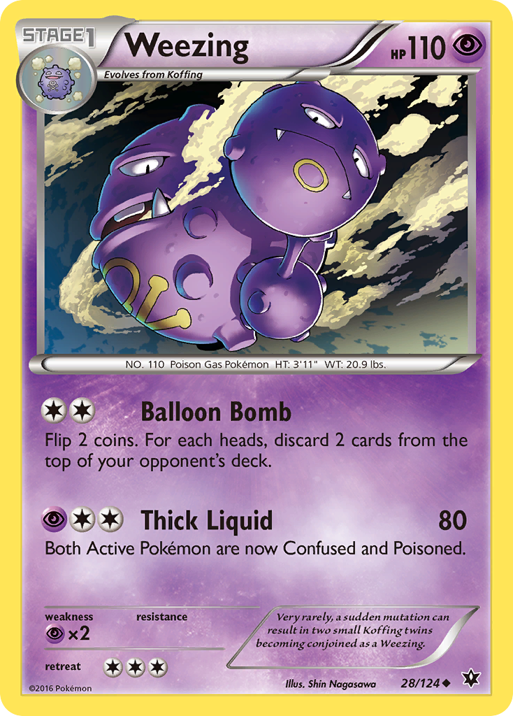 Weezing (28/124) - Fates Collide Pokémon Card