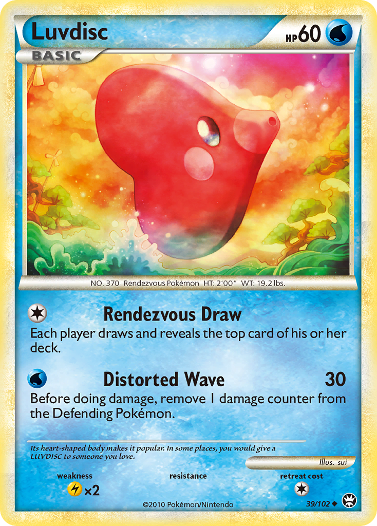 Luvdisc (39/102) - HS—Triumphant Pokémon Card