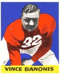 Vince Banonis 1948 Leaf Football #8 Sports Card