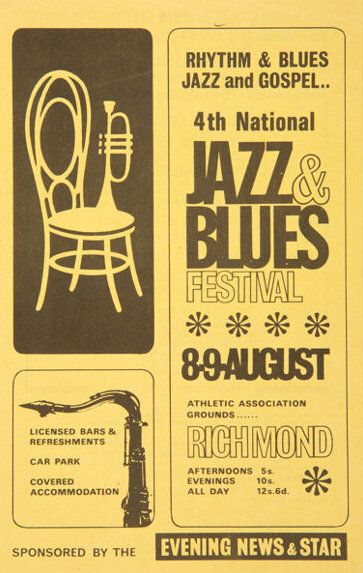 Rolling Stones Jazz & Blues Festival HANDBILL 1964 Concert Poster