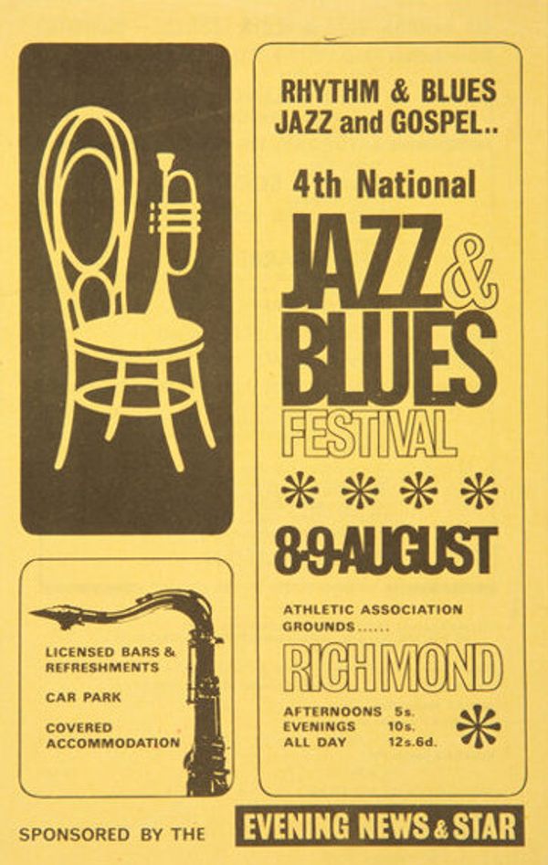 Rolling Stones Jazz & Blues Festival HANDBILL 1964