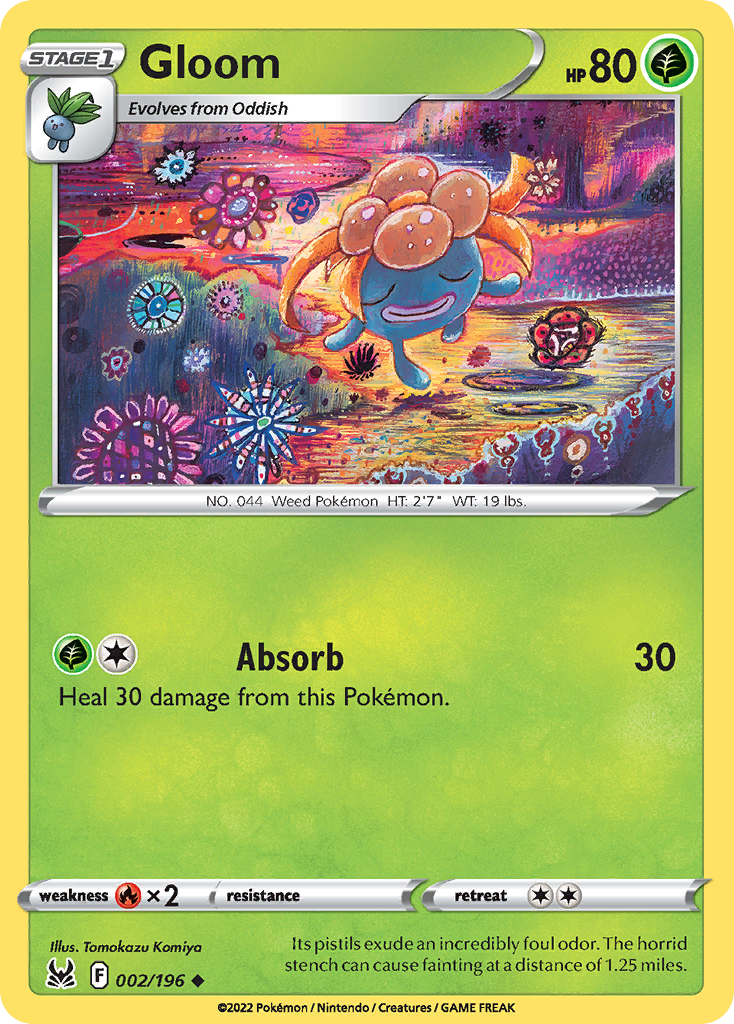 Gloom (2/196) - Lost Origin Pokémon Card