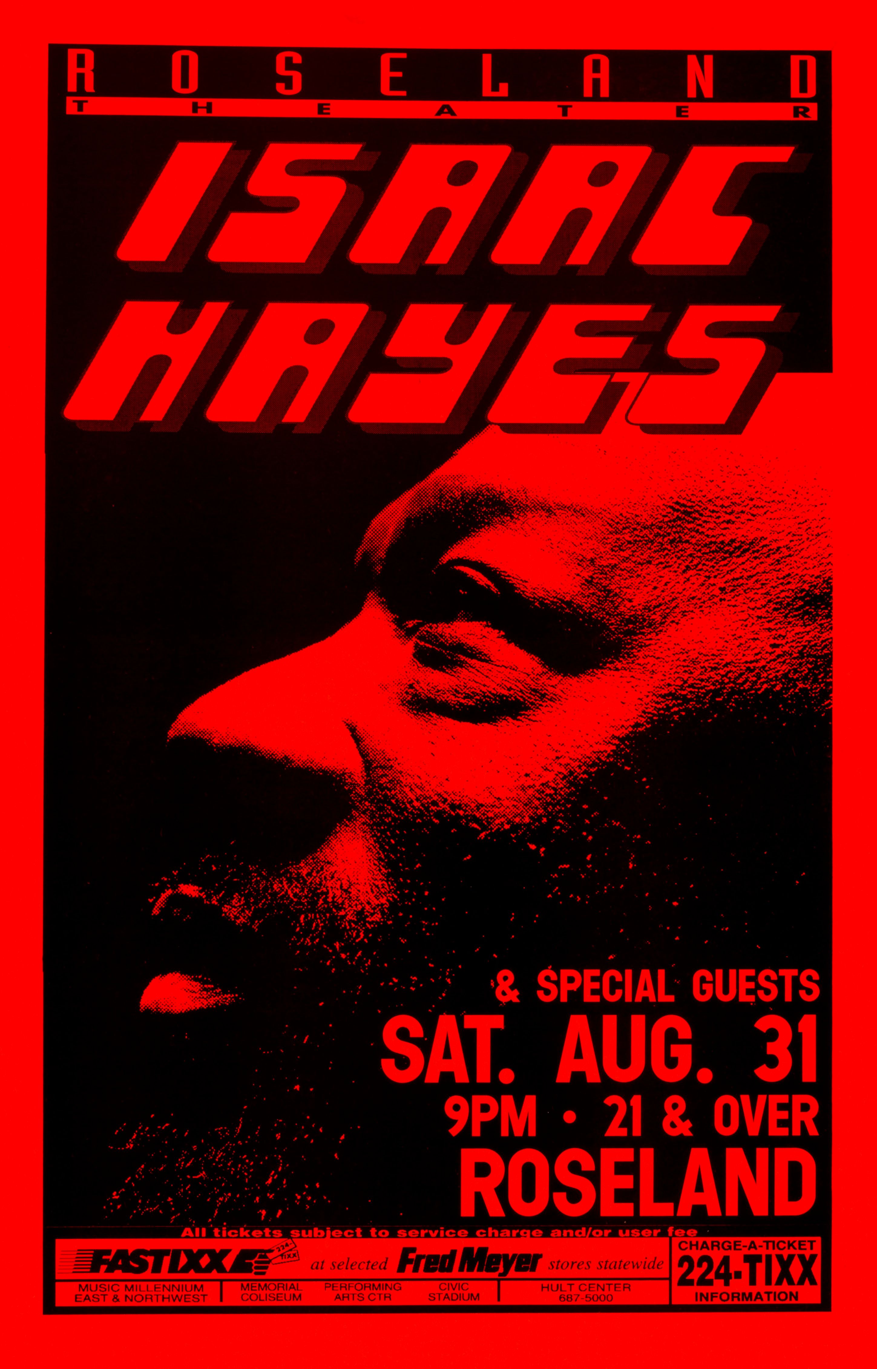 MXP-211.1 Isaac Hayes Roseland Theater 1996 Concert Poster