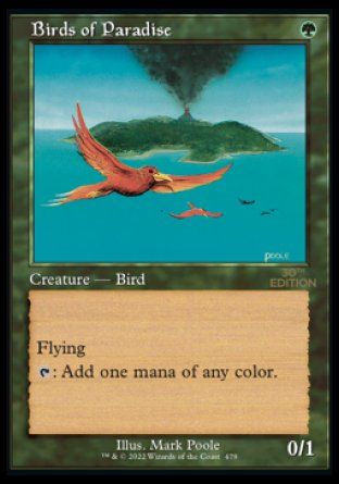 Birds of Paradise (Magic 30th Anniversary Edition - Old Frame) Trading Card