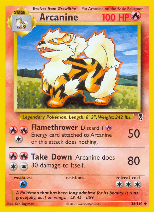 Arcanine (36/110) - Legendary Collection Pokémon Card