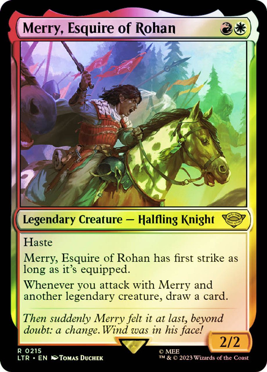 Merry, Esquire of Rohan (The Lord of the Rings - Foil) Trading Card