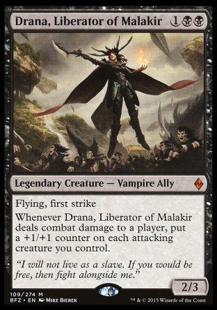 Drana, Liberator of Malakir (Battle for Zendikar) Trading Card