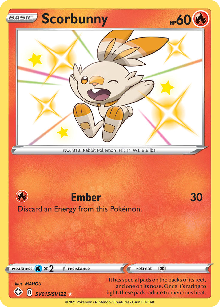 Scorbunny (SV015) - Shining Fates Shiny Vault Pokémon Card