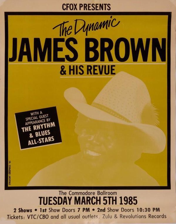 James Brown Commodore Ballroom 1985