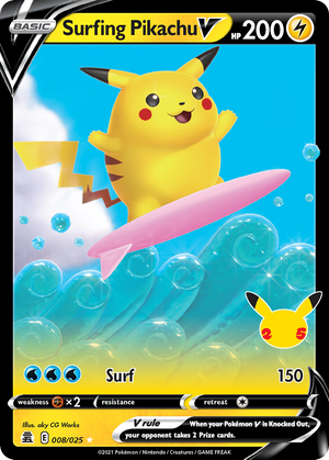 Surfing Pikachu V (8/25) - Celebrations