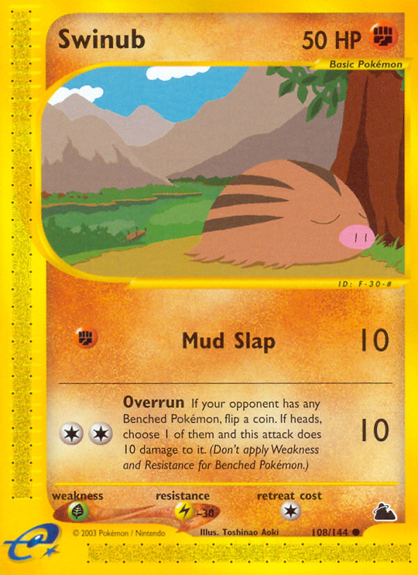 Swinub (108/144) - Skyridge Pokémon Card