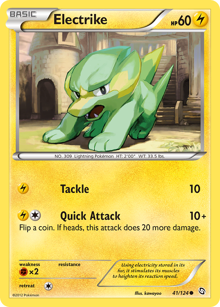 Electrike (41/124) - Dragons Exalted Pokémon Card