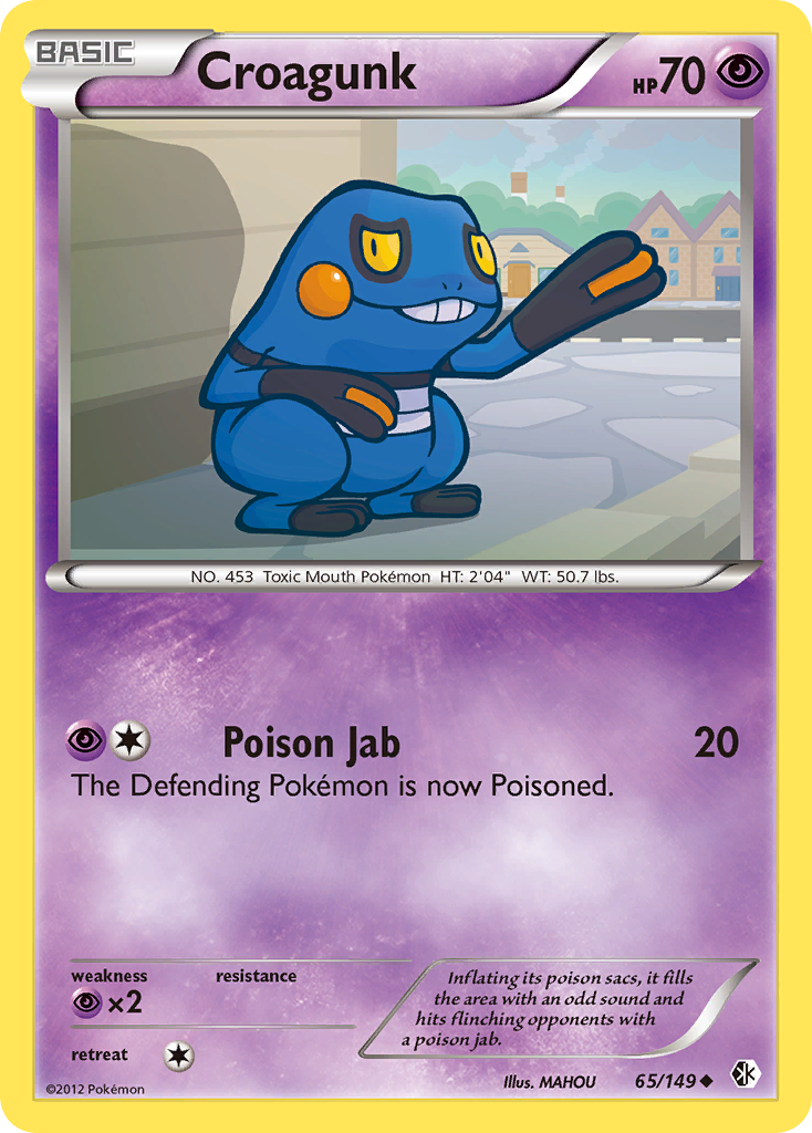 Croagunk (65/149) - Boundaries Crossed Pokémon Card