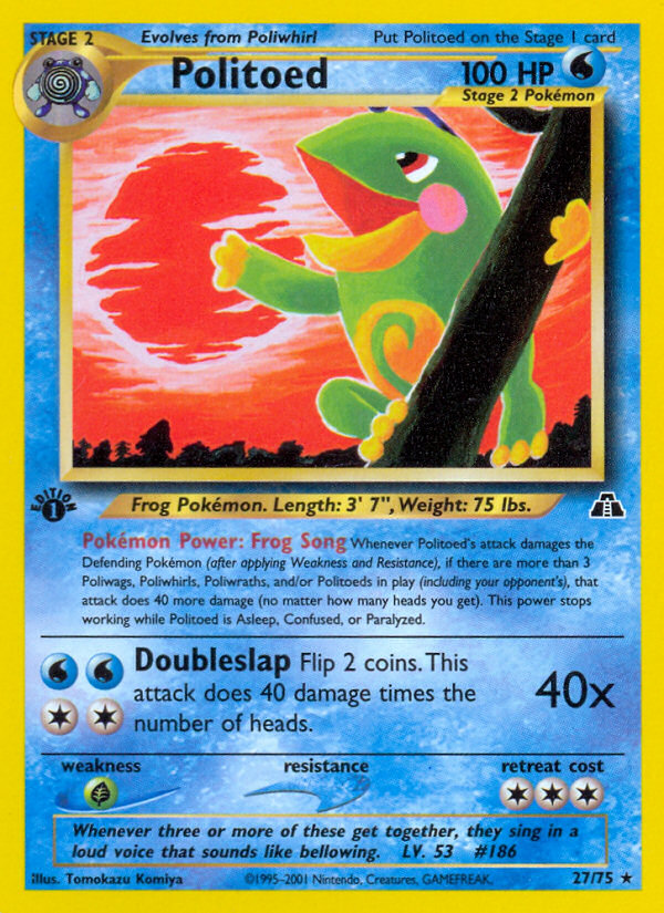 Politoed (27/75) - Neo Discovery Pokémon Card