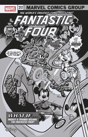 Fantastic Four #5 (Marco Palazzi Black And White Disney What If? Fantastic Four Homage Variant)